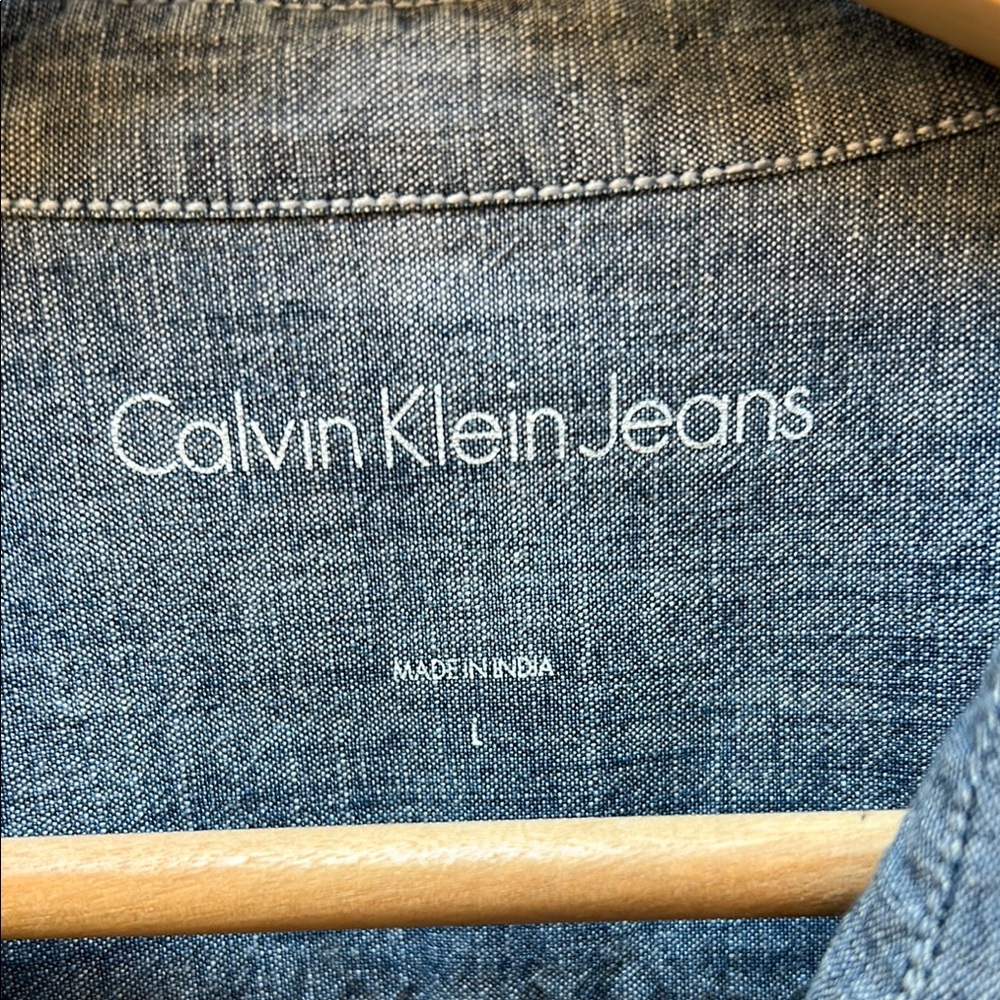 Calvin Klein Denim Button-Up Shirt - Picture 5 of 6